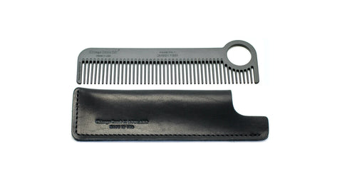 Carbon Fiber Comb & Sheath - Dublin Black